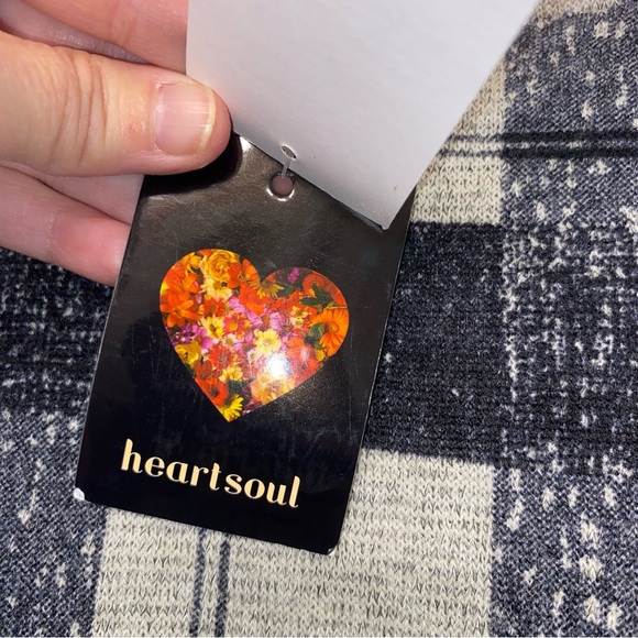 HeartSoul Navy and Cream Plaid Midi Dress - Picture 3 of 8